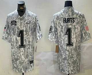 Men's Philadelphia Eagles #1 Jalen Hurts 2024 FUSE Arctic Camo Salute to Service Limited Stitched Jersey Dzhi,We sell and wholesale Men's Philadelphia Eagles #1 Jalen Hurts 2024 FUSE Arctic Camo Salute to Service Limited Stitched Jersey Dzhi on line form chian!